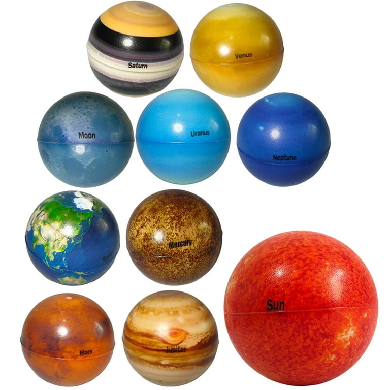 10PCS Solar System Planet Balls Set Hand Squeeze Sensory Ball Toy, Anti  Stress Ball Stress Relief Fidget Toy
