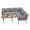 Gray-01, variant on Craftian Patio Furniture Set, 4 Pieces Outdoor Conversation Set with L-Shaped Sofa and Side Table - Gray