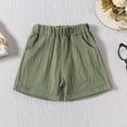 thumbnail image 5 of Akiihool School Uniform Shorts Baby and Toddler Boys Camo Pull on Cargo Shorts (Green,2-3 Years), 5 of 6