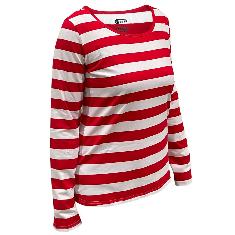  Red And White Striped Shirt