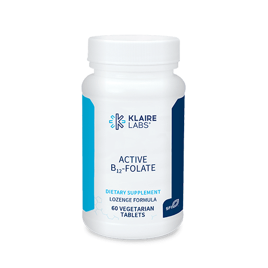 Klaire Labs Active B12-Folate - High-potency, fast-dissolving tablets