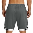 thumbnail image 3 of YNGKMEA Mens Basketball Shorts Lightweight Elastic Waistband Quick Dry Mesh Activewear Big and Tall Casual Shorts Plus Size, 3 of 5
