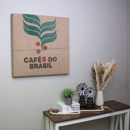 ATS Acoustics Real International Coffee Bag Wrapped Sound Absorption Art Panel 24” X 24” X 2” – Beveled Edge - Perfect Wall Décor in Coffee Shops, Cafes, Restaurants, and Homes