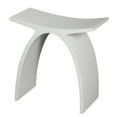 thumbnail image 5 of ALFI brand ABST77 Arched White Matte Solid Surface Resin Bathroom / Shower Stool, 5 of 12
