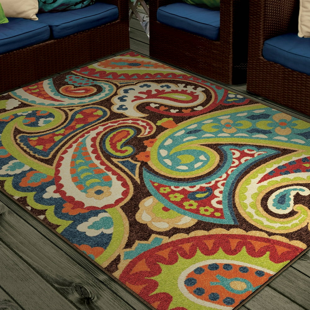 Orian Rugs Bright Colors Paisley Monteray Area Rug or Runner Walmart