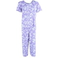 thumbnail image 1 of PJ Couture  Lightweight Ribbed Tropical Print Pajama Set (Women's Plus Size), 1 of 3
