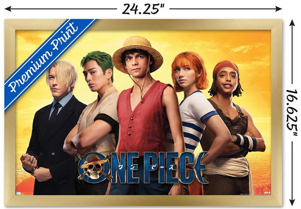 Netflix One Piece - Collage Wall Poster, 14.725" x 22.375" Framed