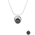thumbnail image 2 of Delight Jewelry Silvertone Nurse Caduceus Seal - BSN Live Ring Charm Necklace, 18", 2 of 4