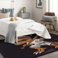 thumbnail image 4 of Dinosaur Rugs for Boys Bedroom - 4x5 Rug - Dinosaur Rug - Baseball Dino Area Rug - Sports T-Rex Rugs - Boys Cartoon Animal Carpet, 4 of 7