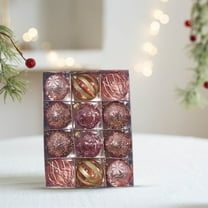 Deeceymbur 12 Pcs Christmas Balls Multicolor Sequins PE Special Shaped Tree Pendant Mixed Decor Set 2.36/1.18Inch