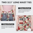 thumbnail image 6 of Pioneer Flower Floral Print Pattern Apron for Women and Men, Cotton Linen Waterproof with Pockets, Adjustable, 33x27 Inch for Kitchen, Gardening, BBQ, Salon, 6 of 6