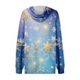 thumbnail image 7 of Hoodies for Women, Trendy Tops with Christmas Print, Long Sleeve Sweatshirt with Pockets, Pullover Lightweight for Casual Fall Fashion,Blue,S, 7 of 7