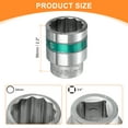 thumbnail image 2 of Uxcell 3/4" Drive 12 Points Socket 34mm Metric 40CR Shallow Impact Socket, 2 of 7
