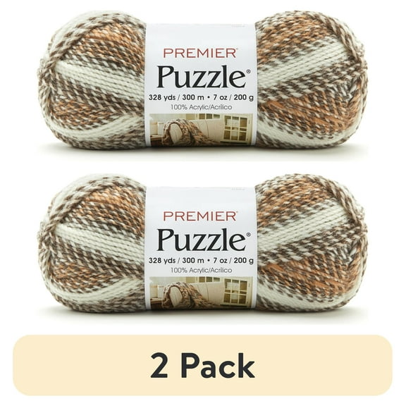 (2 pack) Premier Yarns - Puzzle Yarn - Crossword - 7oz 328yds - 5 Bulky Weight - Acrylic