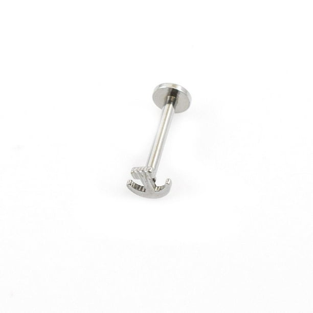 Internally Threaded Labret Jewelry with Anchor