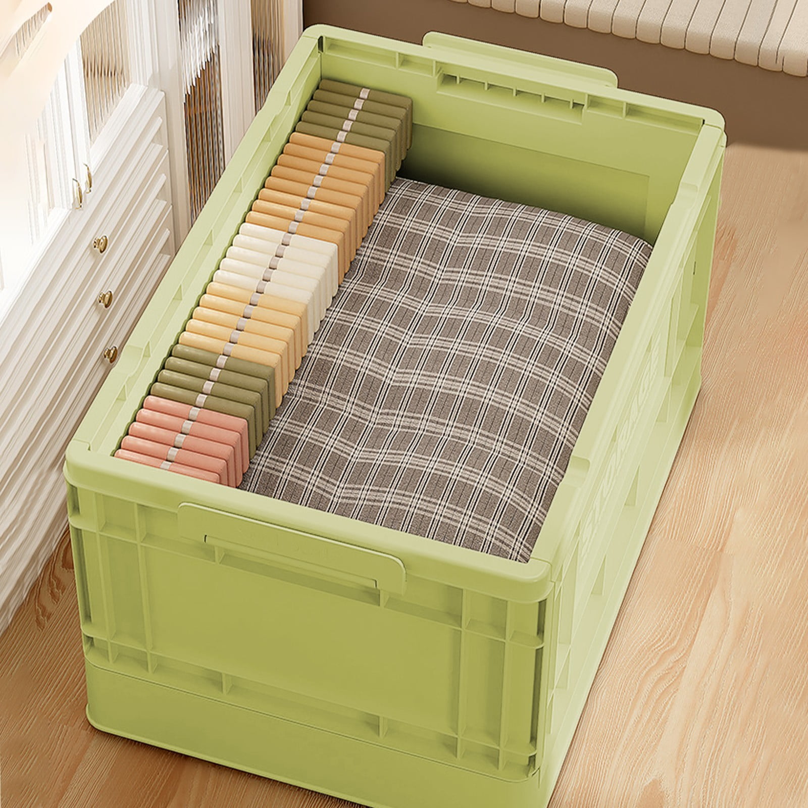 Organization and Storage - Large Clothes Storage Box Foldable Plastic Organizer Bin Home Wardrobe Storage Container Toy And Garment Storage Box Storage Trunks