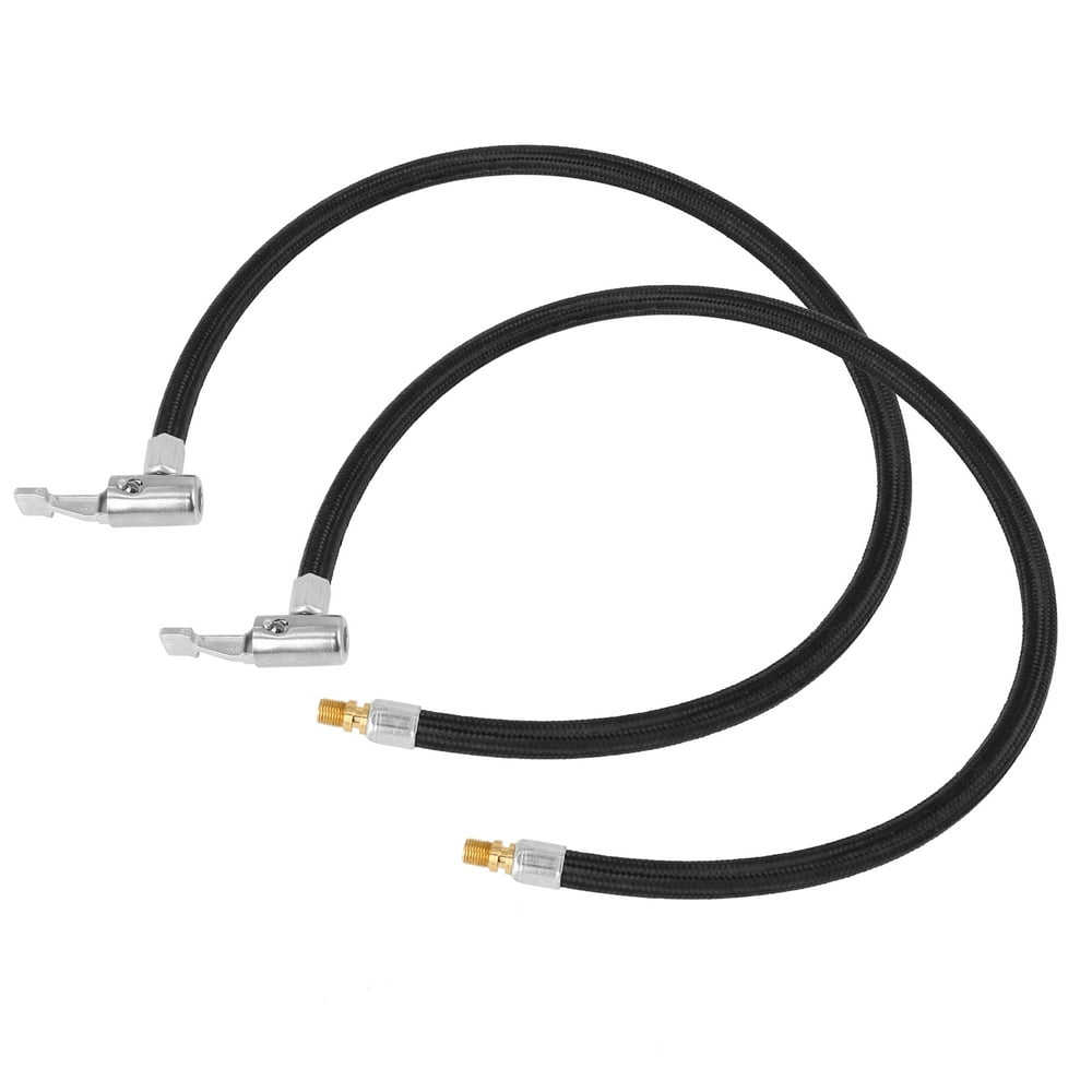 2pcs 60cm Car Tire Air Chuck Inflator Pump Extension Hose Adapter