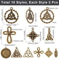 thumbnail image 2 of 1Box 20Pcs 10 Styles Celtic Knot Charm Bulk Trinity Knot Charm Chinese Knotting Antique Bronze Alloy Connector Vintage Charm for Jewelry Making Charms Supplies DIY Necklace Bracelet Earring, 2 of 6
