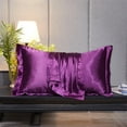 thumbnail image 5 of IPEWLEX Satin Silk Pillowcase for Hair and Skin, Standard Size with Hidden Zipper, Soft and Breathable for a Cool Sleep, 5 of 7
