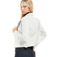 thumbnail image 4 of Made by Olivia Women's Long Sleeve Zipper Closure Moto Biker Faux Leather Jacket, 4 of 7