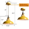 thumbnail image 7 of Claxy 11" Yellow Barn Pendant Light for Hallway Bedroom Living Room, 7 of 7