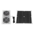 thumbnail image 3 of Kit de ventilador de Panel Solar de 25W, IPX65, resistente al agua, bajo nivel de ruido, ventilador Dual con energía Solar para gallinero, perrera y Granero, 3 of 5