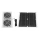 thumbnail image 3 of Ouitble Kit De Ventilador De Panel Solar De 25 W, Ventilador Dual con Energía Solar De Bajo Ruido Impermeable IPX65 para Invernadero De Granero De Perrera De Gallinero, 3 of 14