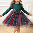 thumbnail image 7 of RFQWOVSR Girls Long Sleeve Gradient Mesh Princess Dress Fall Birthday Gown 3-4 Years, 7 of 7