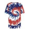 thumbnail image 5 of Fiudx Camisas para Mujer Blusa de Manga Corta a La Moda para Mujer, Camiseta Estampada, Top Informal, 5 of 5