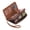 BROWN, variant on Leather RFID Blocking Credit Card Holder for Women & man - 45 Slots Bifold Zipper Wallet with Wristlet, Large Capacity Organizer for Cards, Cash & Small Essentials.