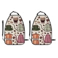 thumbnail image 2 of Kdxio Vintage Coffee Print 2 Pack Car Kick Mat Seat Cover Back Protector Mat with Pockets for Organizer Backseat Protector and Storage Anti Kick Pad for Vehicles, 2 of 9