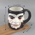 thumbnail image 3 of KMWGRE Halloween Themed Ceramic Coffee Mug Unique Design Drinkware for Home Kitchen Use Black 11.5X14.5cm, 3 of 4
