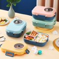 thumbnail image 2 of 1 Set  4 Compartment Food Storage Container, Eco-friendly 304 Stainless Steel Lunch Container Children, 2 of 7