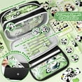 thumbnail image 4 of 30PCS Cute Panda Backpack with Stationary Set - Kawaii Casual Outdoor Daypack Bookbag, 4 of 7
