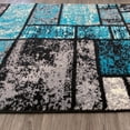 thumbnail image 3 of Luxe Weavers 1007 Turquoise Geometric Modern Area Rug 2x8, 3 of 6