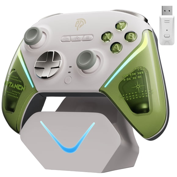 EasySMX D10 PC Controller - Elite Wireless Bluetooth Gamepad- TMR Joystick, Dual-Mode Triggers & Full Mechanical Buttons, 1000Hz Polling Rate, for PC/Switch/Android/iOS-Green