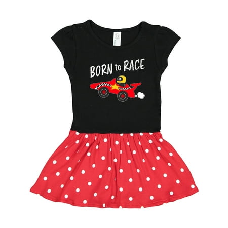 

Inktastic Born to Race- Red Race Car Gift Toddler Girl Dress
