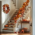 thumbnail image 6 of 5.9ft Fall Leaves Garland for Mantel Decor Autumn Garlands with Sunflower Berries, Thanksgiving Table Centerpiece Fall Decorations for Home Porch Fireplace Fall Leaf Garlands Thanksgiving Decorations, 6 of 6