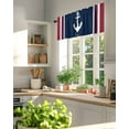 thumbnail image 7 of Coastal Nautical Anchor Kitchen Valances for Windows Vintage Red Blue Striped Valance Curtains&nbsp; for Kitchen /Living Room/Bedroom/ Bathroom Decor, 42"x12 " ,Rod Pocket 1 Panel,, 7 of 7