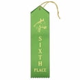 thumbnail image 2 of RibbonsNow Horse Show 6th Place Ribbons – 50 Green Ribbons with Card & String, 2 of 4