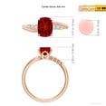 thumbnail image 5 of ANGARA Lab Grown Cushion Rectangular Ruby Bypass Shank Engagement Ring in 14K Rose Gold for Women (Size-8x6mm) | July Birthstone, Anniversary, Jewelry Gift for Women | Lab Grown Ruby Ring, 5 of 7