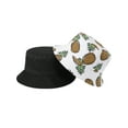 thumbnail image 2 of DLAPL Cute Print Bucket Hat for Women Men Teens Summer Beach Fisherman Cap, Pineapple White, 2 of 5