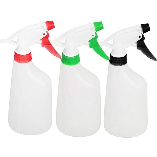 Plastic Spray Bottles for Cleaning Solutions Empty and Reusable Pressure Sprayer 3-Pack