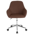 thumbnail image 2 of Flash Furniture Cortana Home and Office Mid-Back Chair in Brown Fabric, 2 of 4