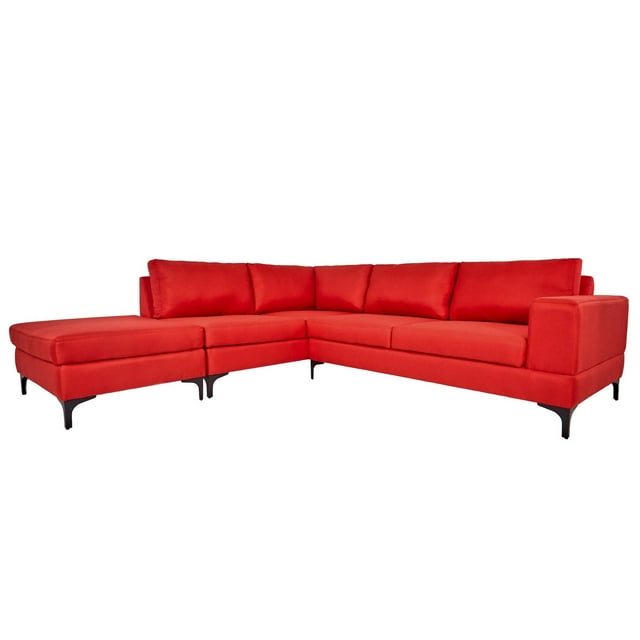 Sala Modular Kessa Muebles Kama 2 Rojo 260 x 73 x 240 cm