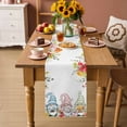thumbnail image 2 of Gnomes Easter Table Runner - 48 Inch Long Eucalyptus Spring Floral Weeping Eggs Farmhouse Cotton and Linen Blended Dress Scarves Farmhouse Table Runner for Kitchen Dining, Coffee Table, 13" x 48", 2 of 8
