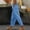 19# Blue, variant on Women Leopard Print Elastic Waist Harem Pants Side Pocket Ankle Length Casual Trousers Blue S