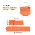 thumbnail image 4 of Orange Nylon Watch Band 22mm Width Durable Nylon Strap with Silver Buckle, Canvas Watchband, 4 of 6