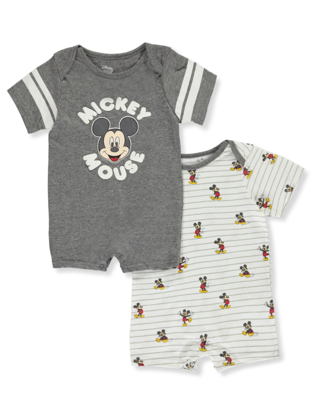 2 Piece Overall and T-Shirt Set Disney Baby Boys Mickey Mouse Romper Newborn//Infant