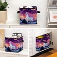 thumbnail image 6 of Starry Unicorn Foldable Toy Box Storage Cubes Storage Basket with Handle, 10.8"x10.5"x10.6", Large Capacity, 6 of 6